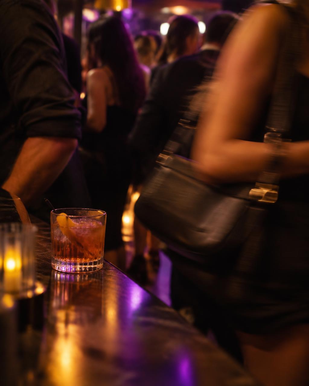 The crowded bar